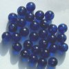 30 10mm Round Transparent Blue Vintage Acrylics